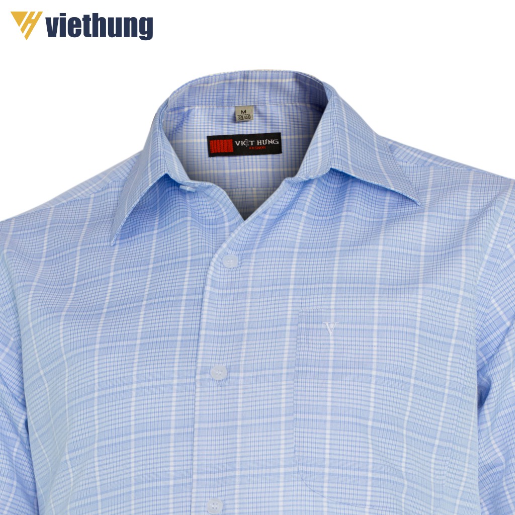 Áo Sơ Mi Nam Ngắn Tay Form Rộng VIỆT HƯNG Dáng suông Vạt Ngang Chất Vải lon Mỹ Thấm Hút Mồ Hôi AN88 | BigBuy360 - bigbuy360.vn