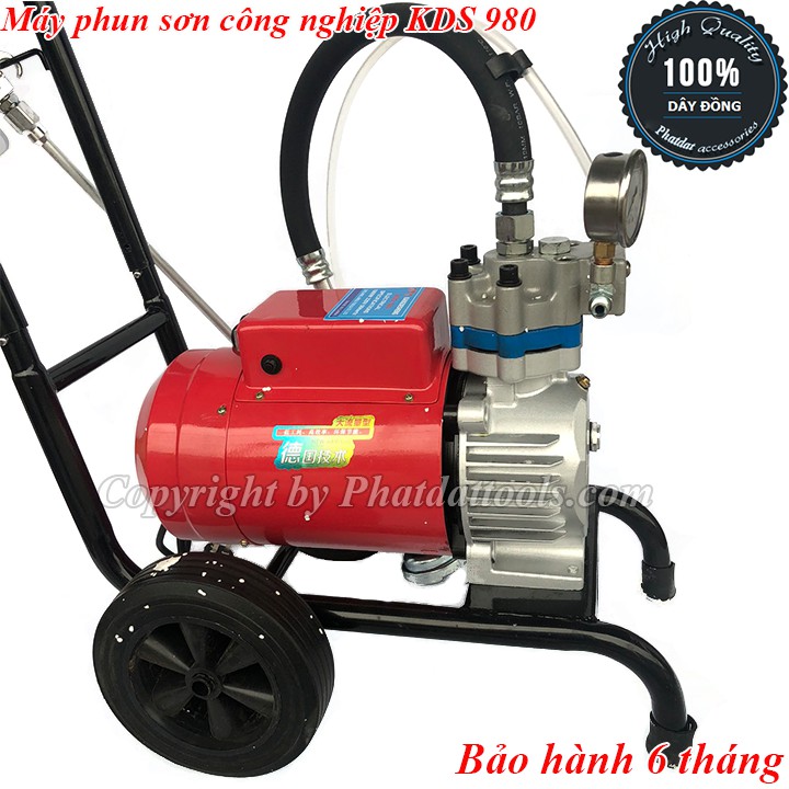 Máy phun sơn công nghiệp KDS 980-Công suất 1000W-Motor từ-Đầy đủ phụ kiện-Bảo hành 6 tháng