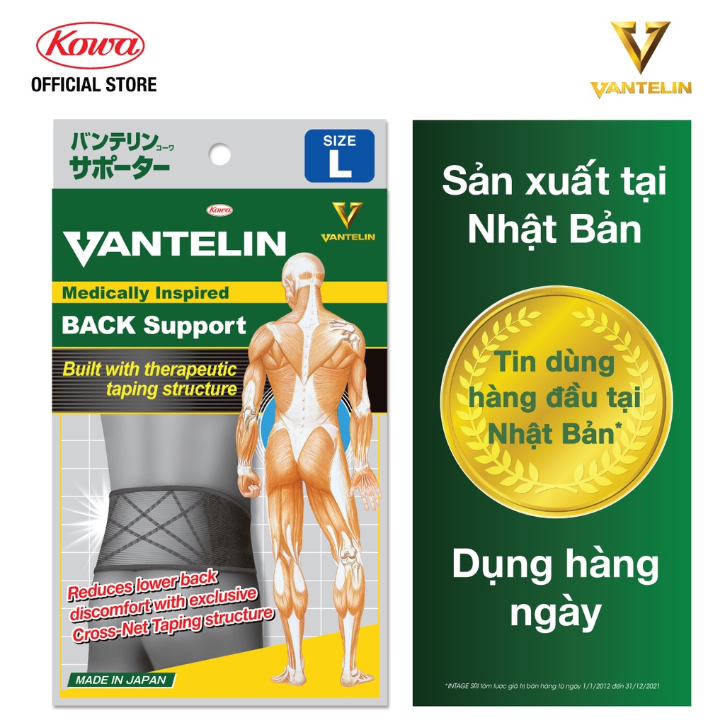 Đai Bảo Vệ Cột Sống Vantelin Back Support Size L