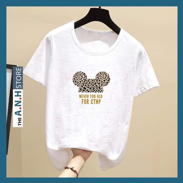 Áo Thun cotton xược cổ tròn  ANHSTORE  in hình thời trang