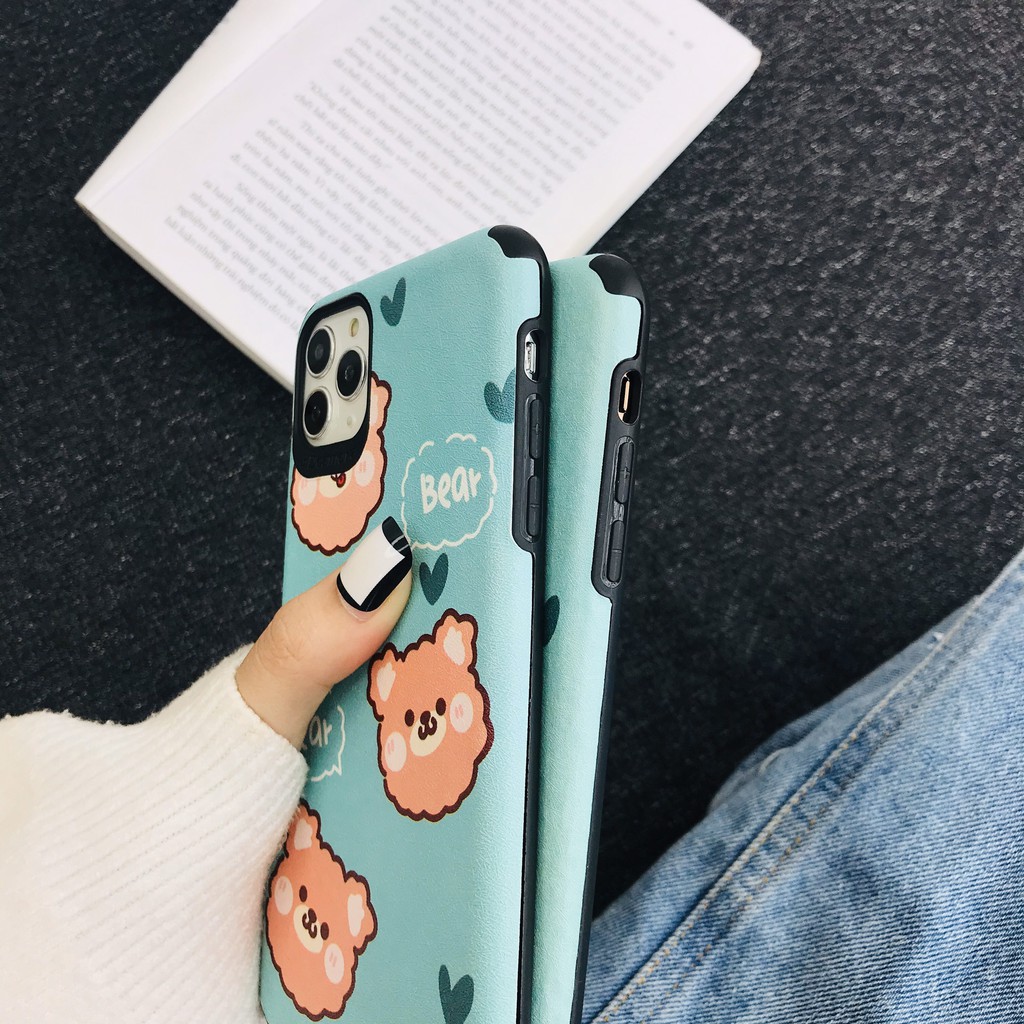 [ SAMSUM ] Ốp Lưng Da IMD Bear Smile I - R043 | BigBuy360 - bigbuy360.vn