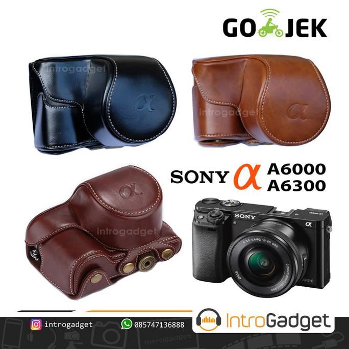 Bao Da Bảo Vệ Điện Thoại Sony A6000 A6300 Nex6 Có Logo Alpha Đen