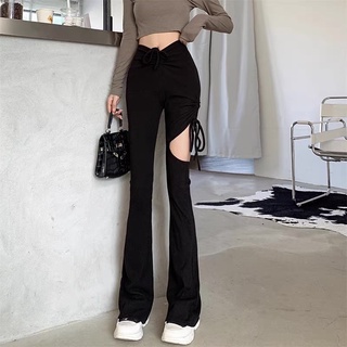 QUẦN THUN ỐNG LOE XẺ ĐÙI