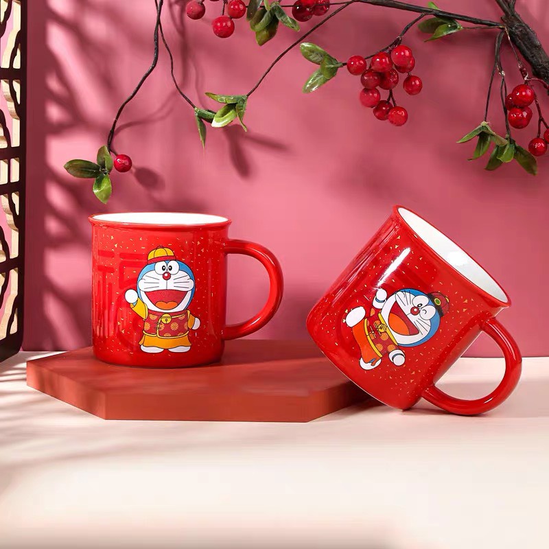 Mã 3S-04 Cốc sứ,ly sứ 300ml đến 350ml DORAEMON không nắp dễ thương