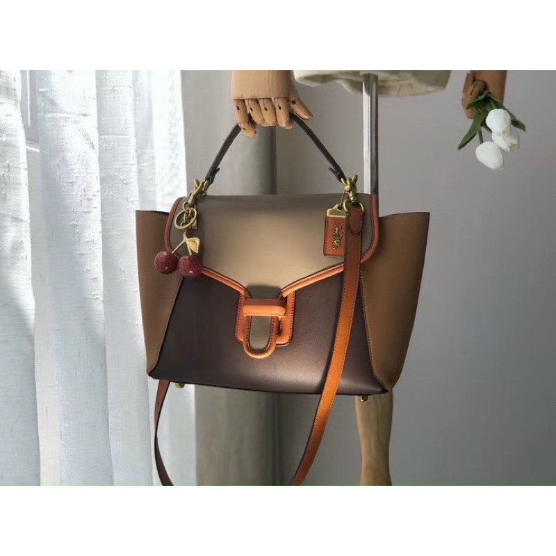 🆘RẺ NHẤT SHOPEE🆘 TÚI COACH DÁNG XOÈ PHỐI NÂU