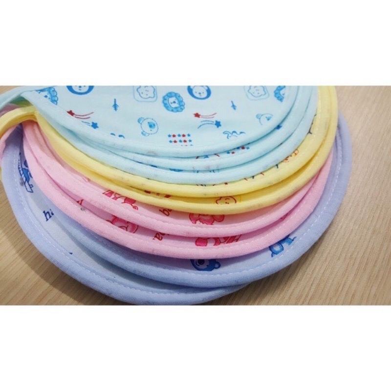 Set 3 Chiếc Yếm Tròn Buộc Dây Chống Thấm, Cotton Cho Bé