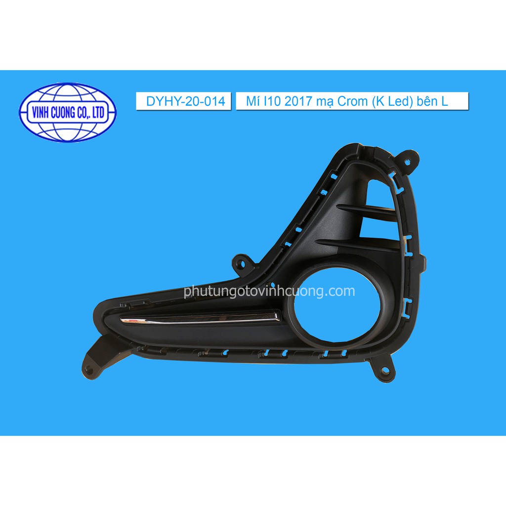 Ốp đèn gầm mạ crom  Hyundai I10 2017-2020 Hatback