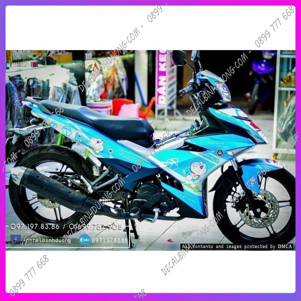 Tem Trùm Exciter 150 Doraemon Xanh Bạc Cực Dễ Thương - Decal Candy
