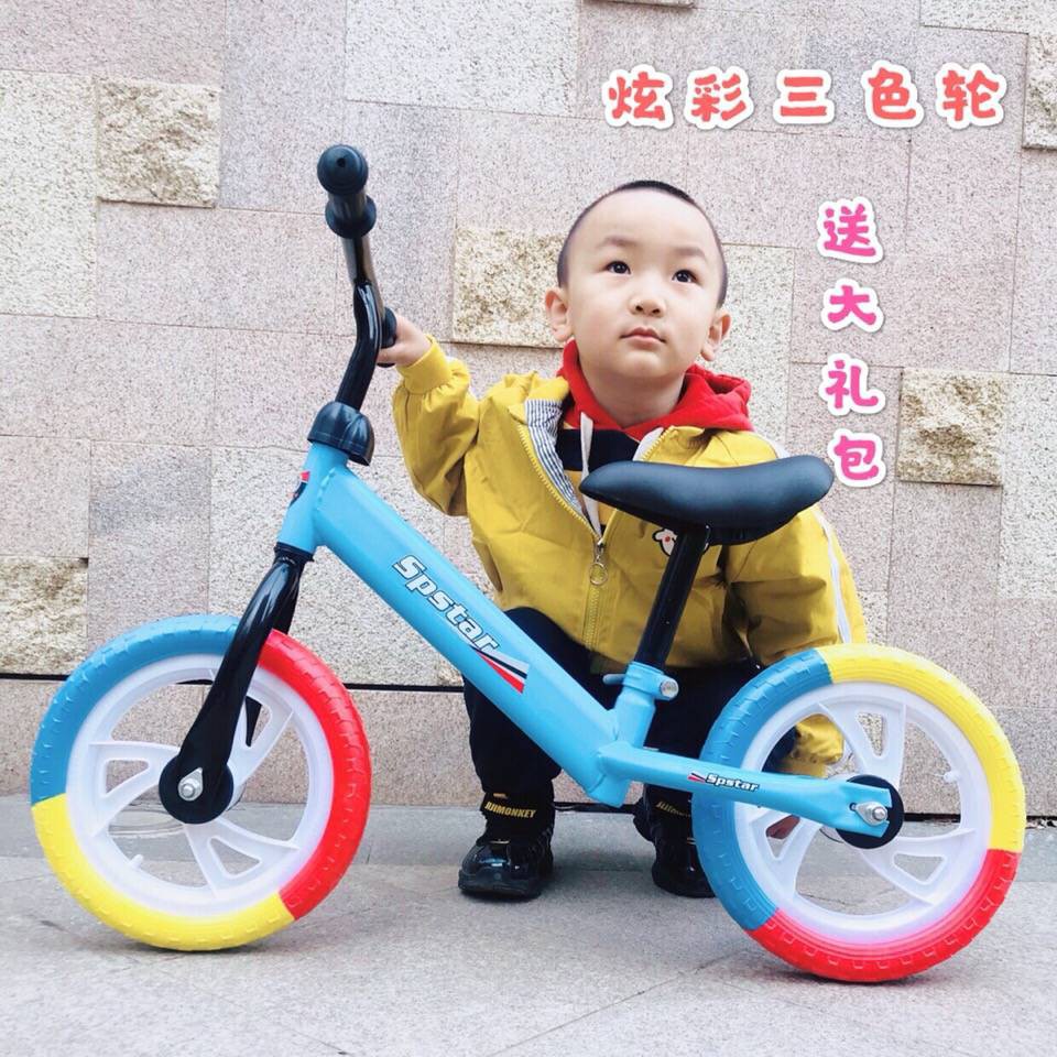siêu re chất lượng cao Xe đạp trẻ em Cân bằng xe không chân trượt hai bánh 2-3-6 tuổi Baby Slip Rider Scooter
