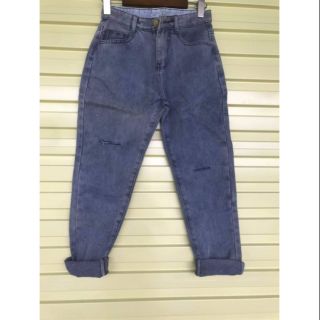 Quần baggy nữ rách hai miếng