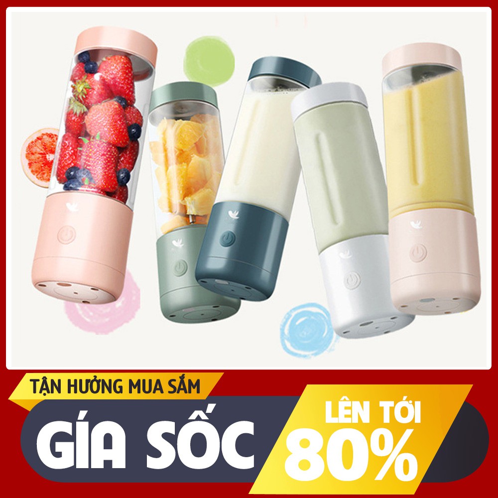 Máy xay sinh tố cầm tay Bugu 300ml xay cực nhuyễn sạc tích điện nhỏ gọn, tiện dụng - Hàng nhập khẩu