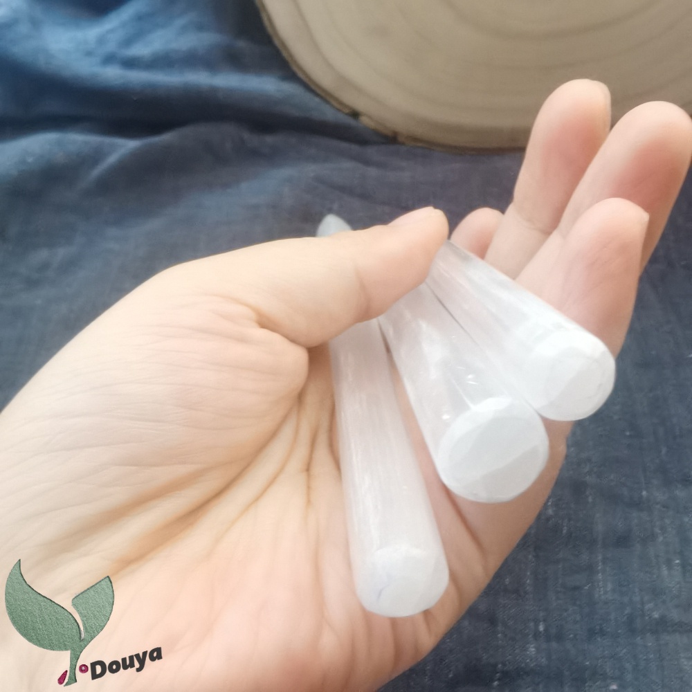 Đũa bút chì selenite pha lê tự nhiên 5,9 inch để trang trí nhà cửa