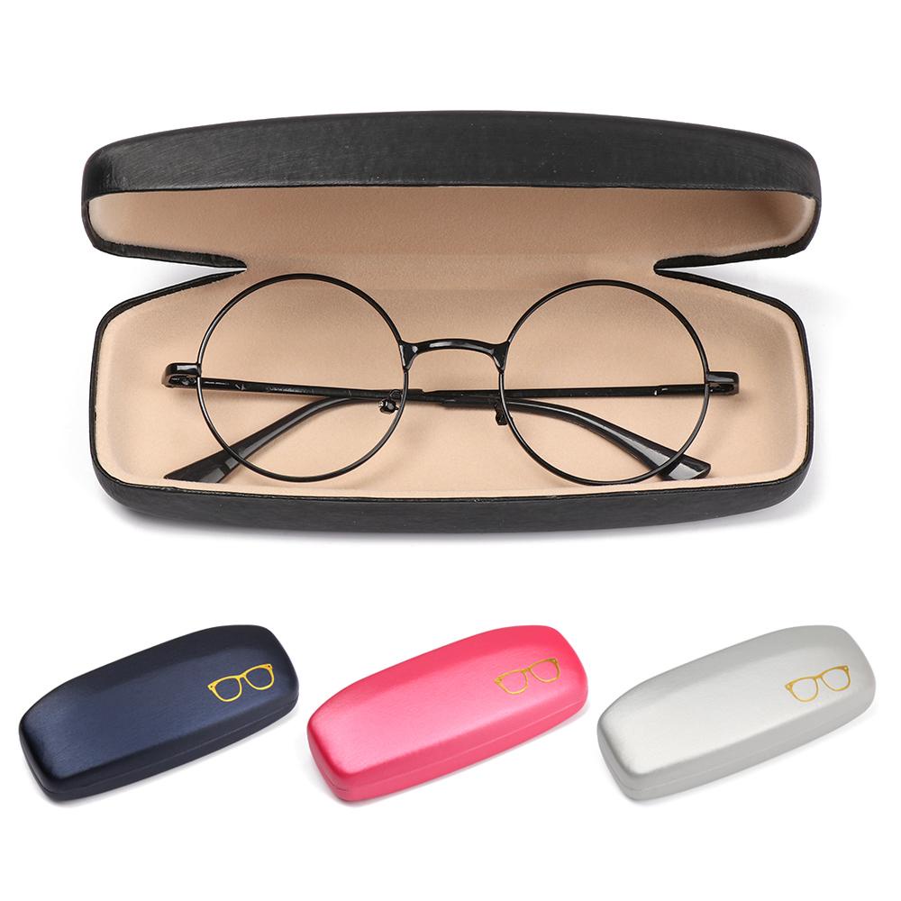 ORIENTLII Hộp Đựng Mắt Kính Bằng Da Cứng Phối Thép Cho Nam &amp; Nữ Ốp