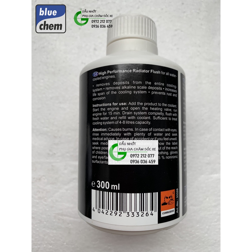 Vệ sinh, súc két nước Bluechem Radiator Flush 300ml cho ô tô và xe máy