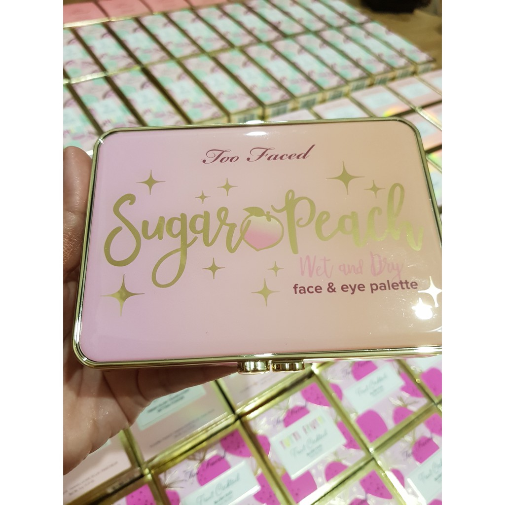 [Mã 155FMCGSALE giảm 7% đơn 500K] Bảng phấn Too Faced Sugar Peach Wet and Dry