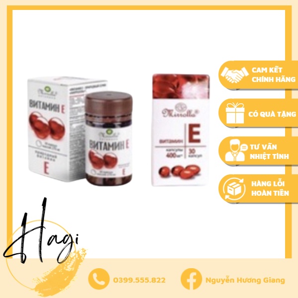 Viên uống Vitamin E đỏ Mirrolla Nga