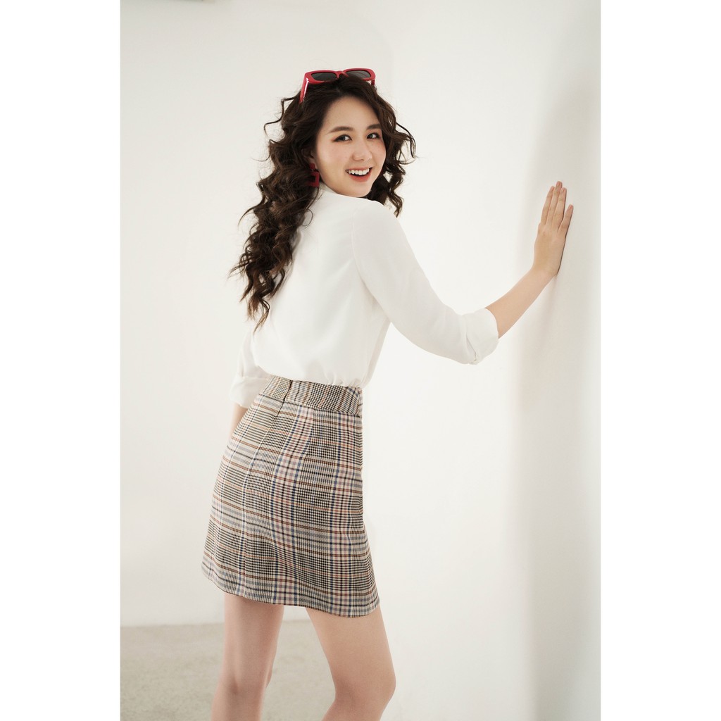 Chân váy karo xanh, hồng mặt đai bọc 1CV1030 ADORE DRESS | BigBuy360 - bigbuy360.vn