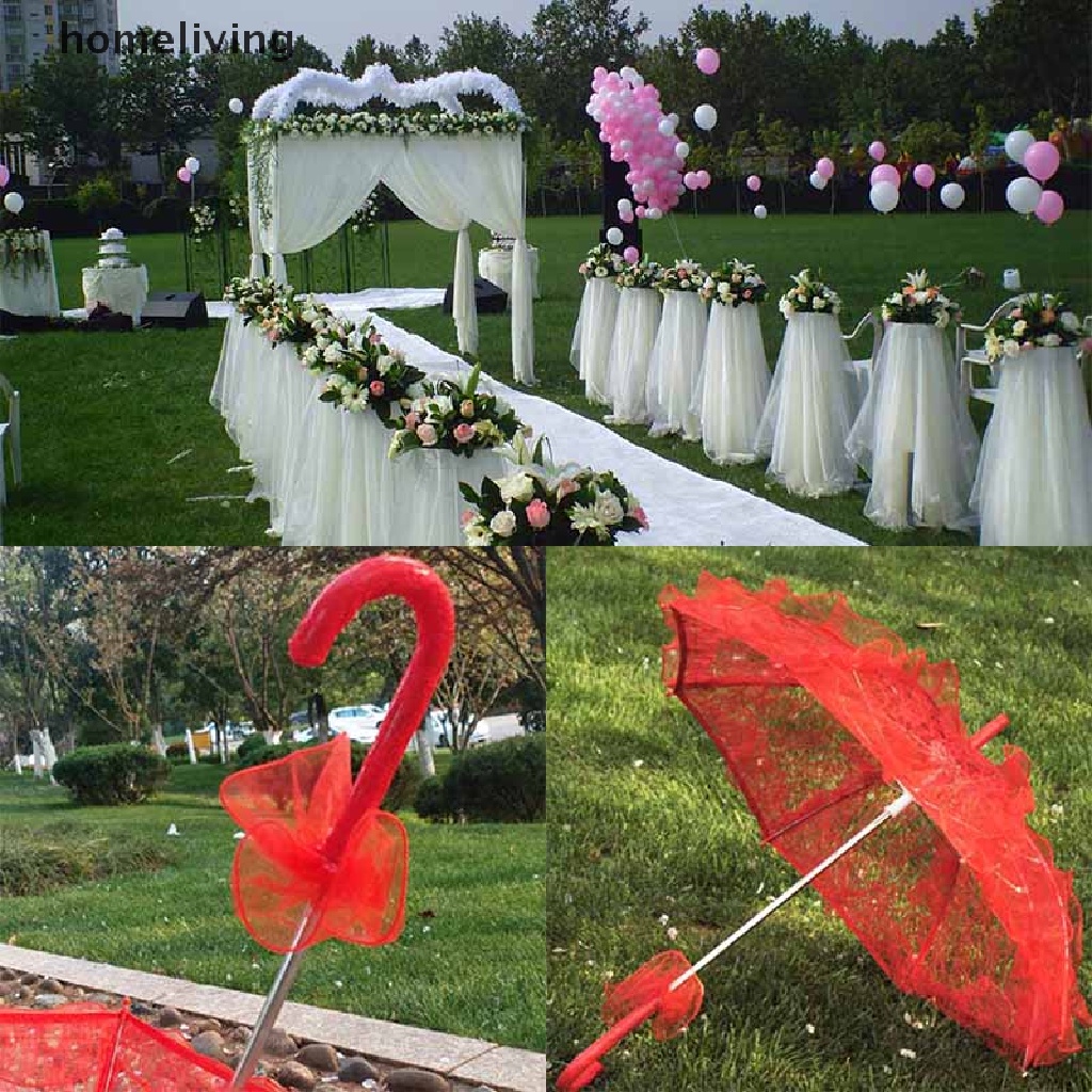 Dù Vải Ren Cotton 60CM Cho Cô Dâu