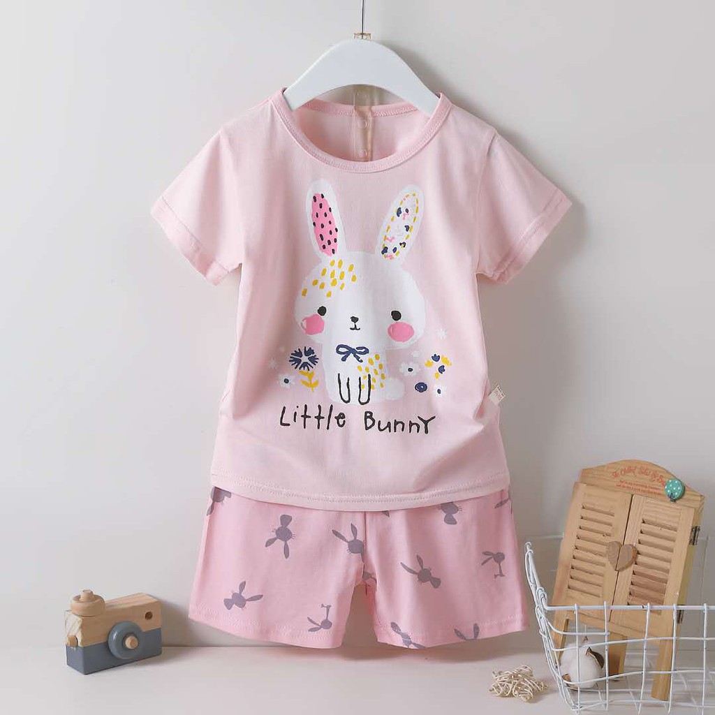 Đồ bộ xuất Hàn bé gái cotton lạnh - Bảng màu chọn mẫu 8-33kg