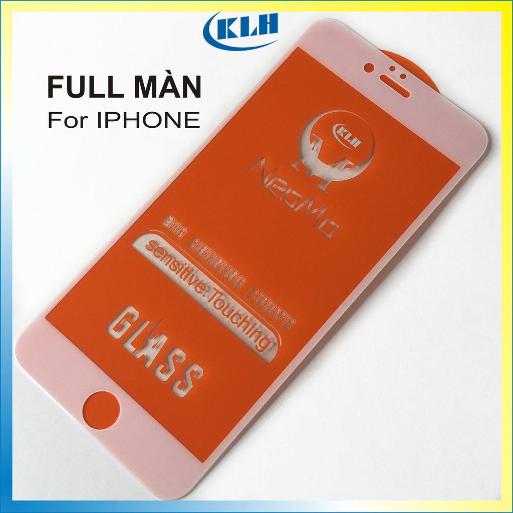 Cường lực full màn Iphone 10D, 99D 9D cho Iphone 6, 7, 8, 8+, x, xr, 11, dán mặt điện thoại chống vỡ tốt KLH