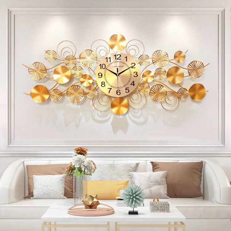 ♚❁▬Đồng Hồ Treo Tường Lá Sen Phú Quý-Đồng tranh,trang trí nhà cửa,quà tặng đẹp,ý nghĩa,sang trọng,bảo hành 24 tháng