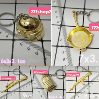 [PUBG] Combo 5 món móc khoá pubg gold K98 - mũ 3- balo 3 - chảo - AKM