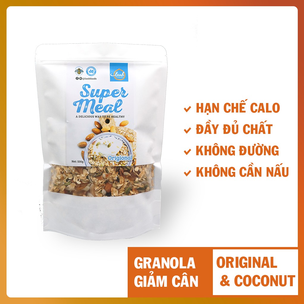 Granola Giảm Cân Vị Dừa Không Đường LANHFOODS | WebRaoVat - webraovat.net.vn