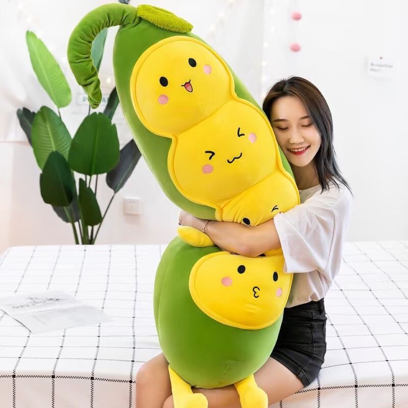Gối ôm, gấu bông hình Đậu chất bông cao cấp mềm mại,-THINGKIDS