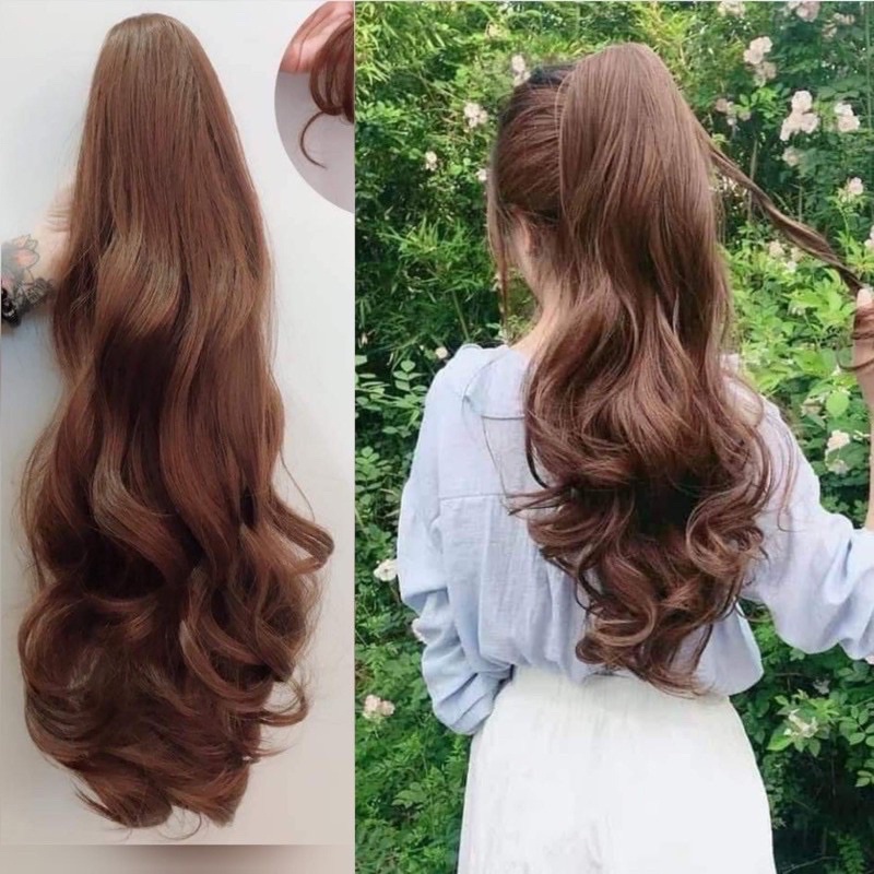 Tóc giả nữ ❤️FREESHIP❤️ tóc giả ngoặm xoăn lọn n44