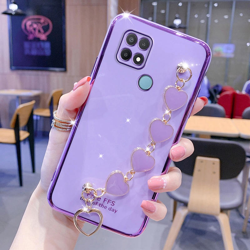 Ốp Điện Thoại Silicon Có Dây Đeo Họa Tiết Trái Tim Cho redmi 9c redmi 10c