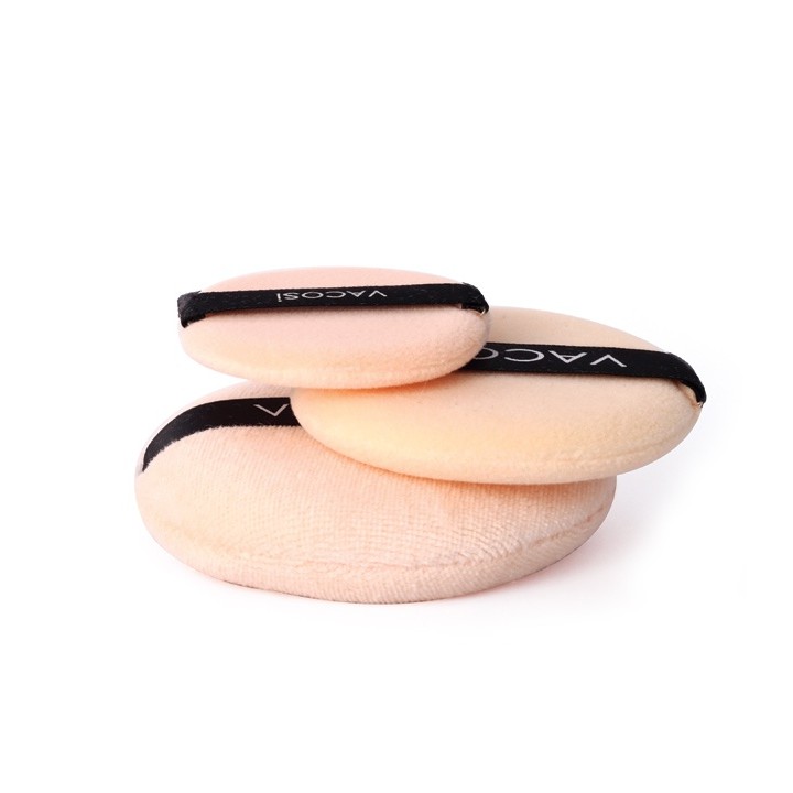 [Hàng Chính Hãng] Bông Phấn Khô Tròn Trung Vacosi Medium Round Puff BP08