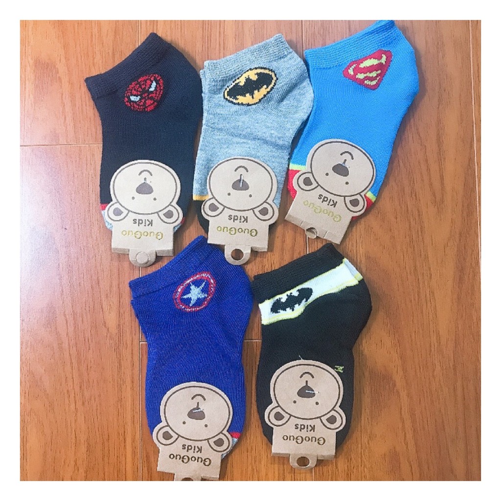 Freeship 50k ⚡ Tất trẻ em hình Marvel, batman cho bé, chất lượng, giá rẻ