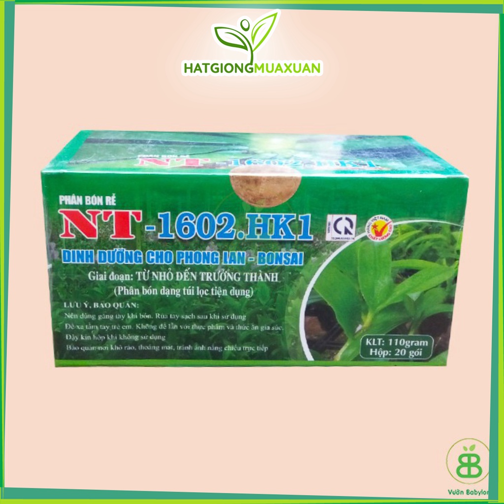 Sale (hot) - Phân Bón Chậm Tan Dạng Túi Lọc Hộp 20 Túi NT-1602 HK1 Cung Cấp Dinh Dưỡng Cho Phong Lan, Hoa Cảnh siêu tốt.
