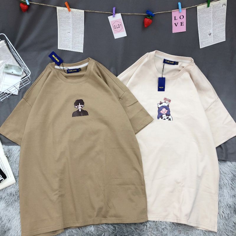 (Có clip) - Áo thun tay lỡ 100% cotton cao cấp áo đôi áo cặp freeship unisex ulzzang - ẢNH THẬT | BigBuy360 - bigbuy360.vn