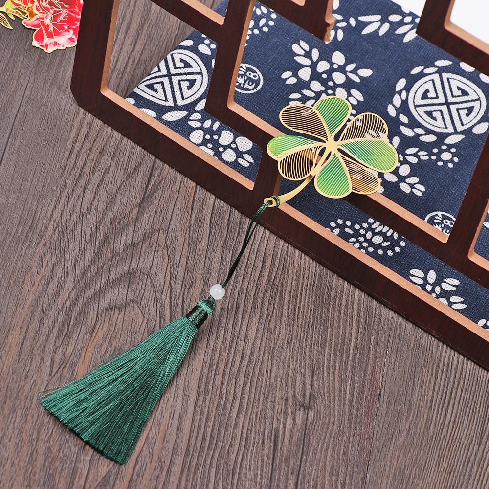 FAY Thẻ Đánh Dấu Sách Bằng Đồng Thau Hình Lá Sen Phong Cách Trung Hoa