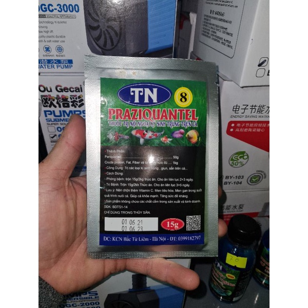 Praziquantel TN 8 Nội ngoại ký sinh trùng trên cá