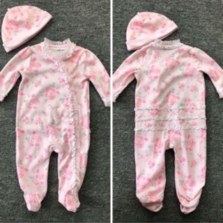 Body hoa hồng litte kèm mũ sz 0-9m
