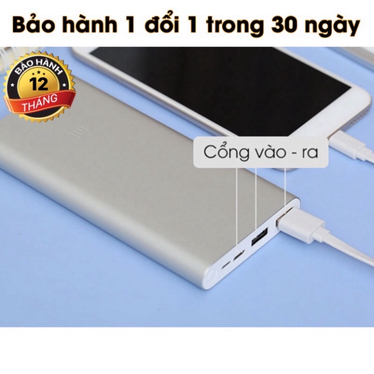 Sạc dự phòng Xiaomi gen 3 20000mAh/10000mAh, Redmi cổng USB, type C Fast Charge Power Bank