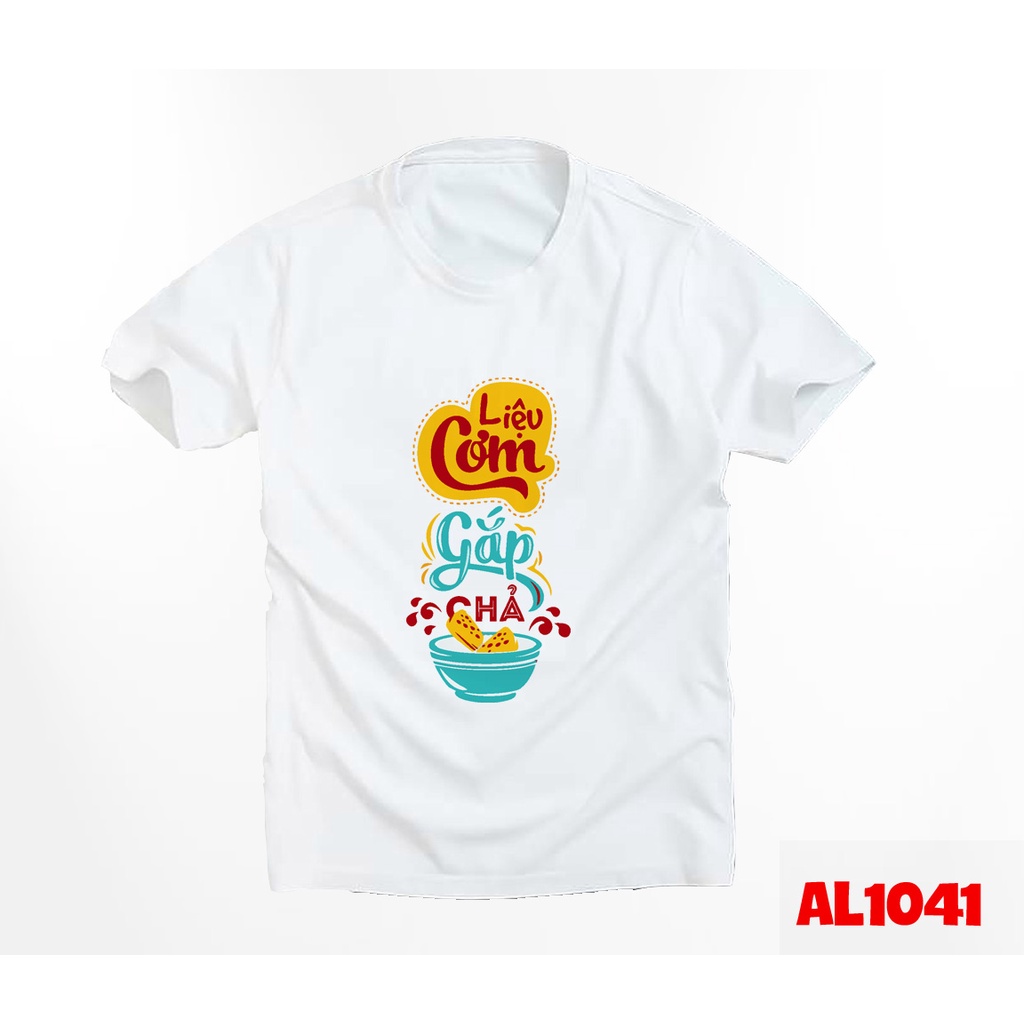KTQN TSHIRT AND UNIFORM Áo Thun Nam Cổ Tròn Tay Ngắn In Lựa Cơm Gắp Chả
