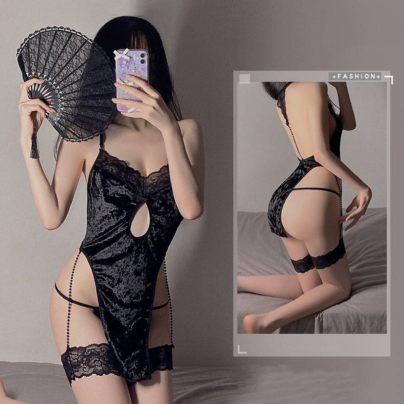 Bộ Đồ Lót Kiểu Sườn Xám Một Mảnh Phối Ren Xuyên Thấu Gợi Cảm Cho Nữ | BigBuy360 - bigbuy360.vn