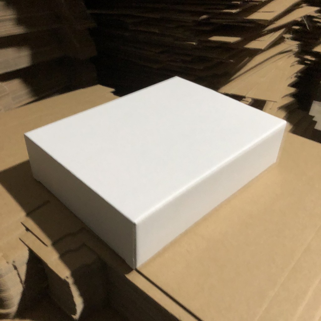 Hộp carton gài 2 đầu size 15x5x20cm màu trắng