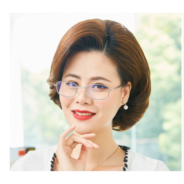 Kính lão thị gập gọn kính viễn thị nam nữ nửa viền màu bạc sáng sang trọng cao cấp Nhật bản KVG10UNIQUI