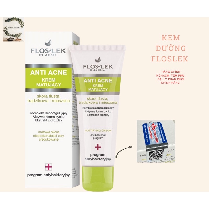 Kem Dưỡng Floslek Anti-ance Kiểm Soát Dầu Mụn 50ml ( sẵn-chính nghạch)