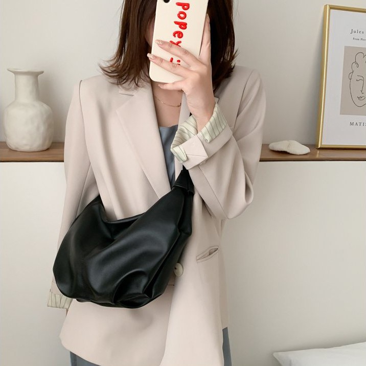 Túi Xách Đeo Vai/Đeo Chéo Ngăn Chứa Lớn Kiểu Dáng Đơn Giản Cho Nữ