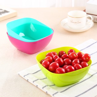 Bát nhựa vuông đựng salad đủ màu