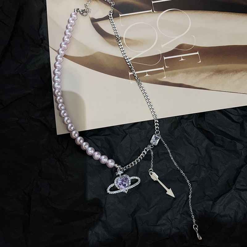 Vòng cổ mặt trái tim đính đá lấp lánh sang trọng cho nữ