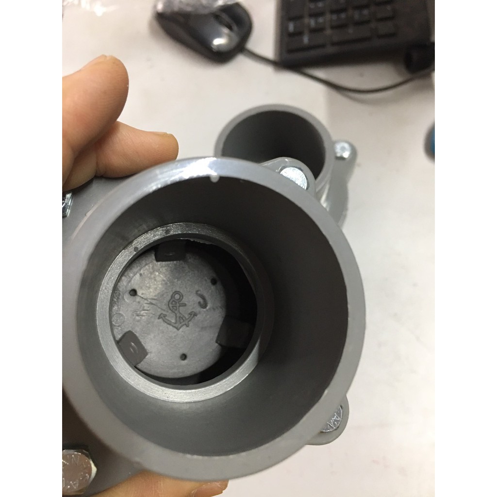 Van 1 chiều bi trượt lò xo, 4 đinh nhựa Ánh Sáng, chõ trên cỡ ống Đk 21-27-34-42-48-60