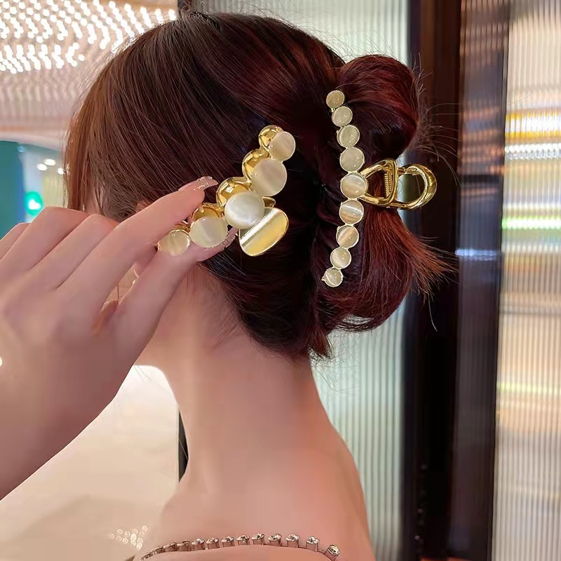 Kẹp Tóc Đính Đá Opal Thanh Lịch Cho Nữ