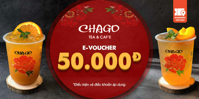 E-Voucher trị giá 50.000đ tại Chago Tea & Café