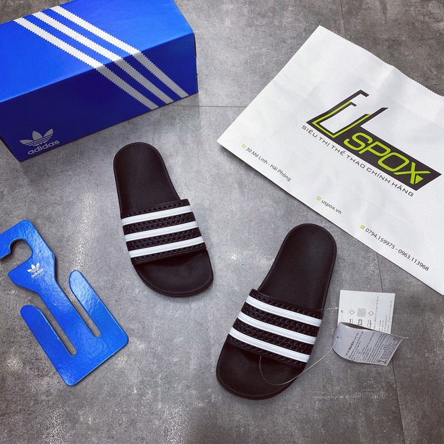 Dép Adidas adilette slides Black made in Italy